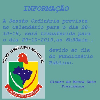 Ponto Facultativo dia 28/10/2019