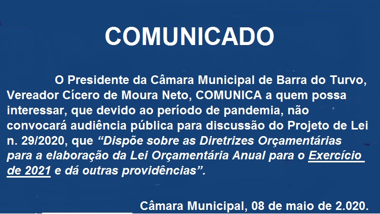 COMUNICADO IMPORTANTE
