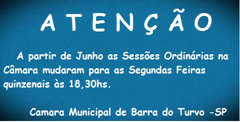 Sessões Ordinárias na Câmara novo dia da semana